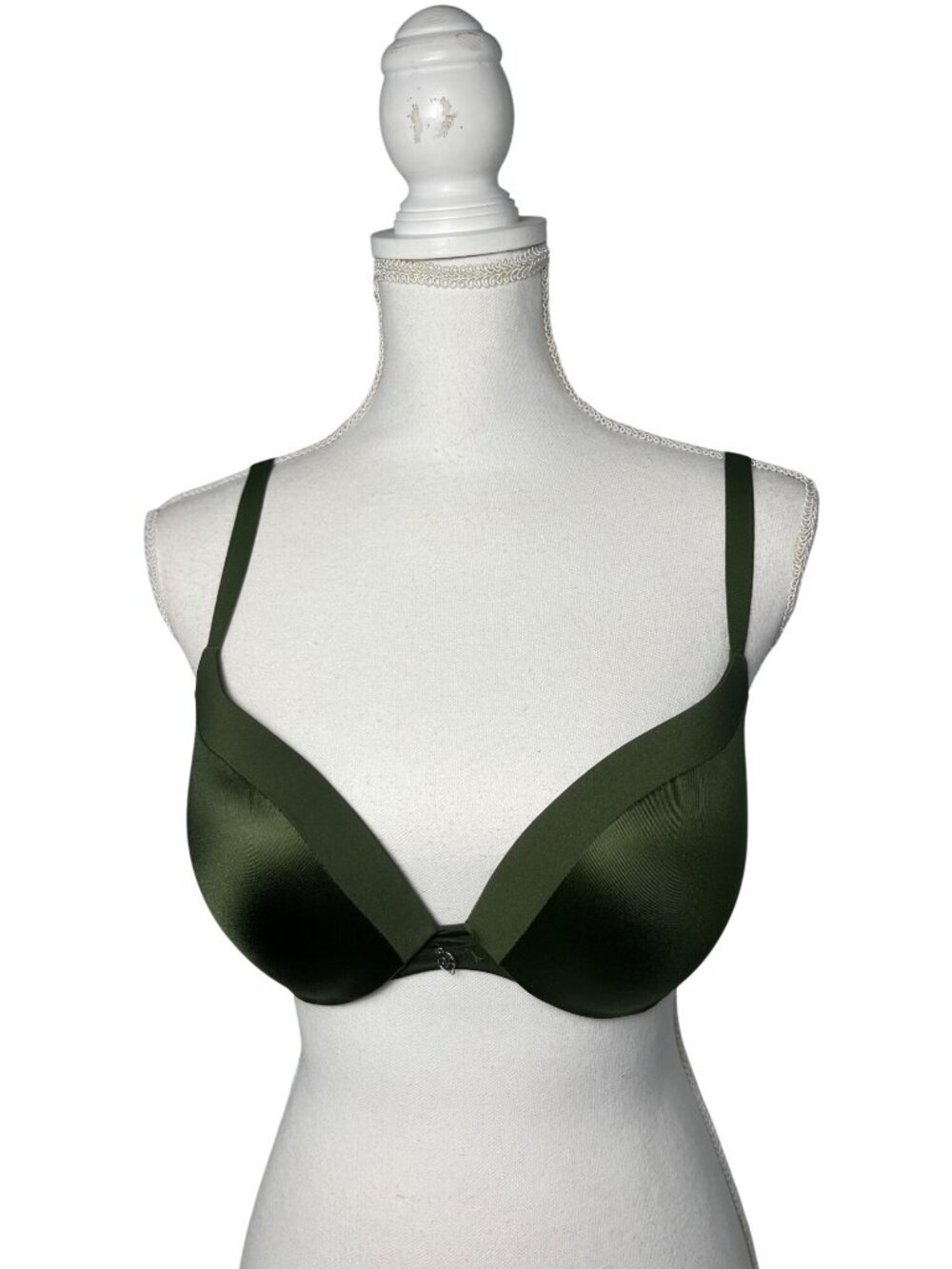 Victoria's Secret Push-Up Bra 34D Dark Green Underwire USED